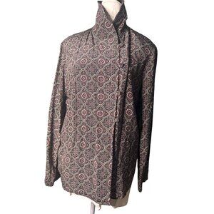 Talbots Women's Vintage Size 10 Silk Blouse Paisley Print Old Money Quiet Luxury